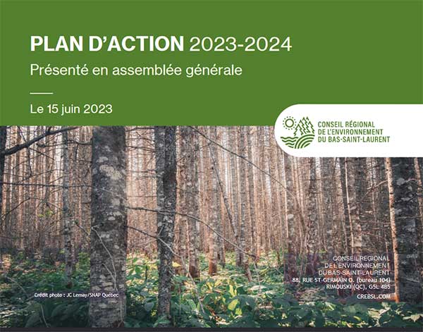 Plan d’action du CRE du Bas-Saint-Laurent 2023-2024